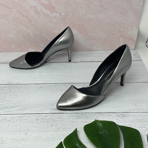 Rebecca Minkoff D’Orsay Pumps in Silver 8.5M S52 - Picture 2 of 8